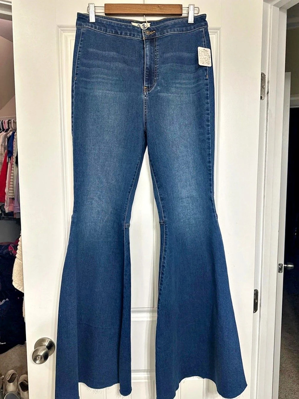 Free People Just Float On Flare Jeans Blue Waist 31